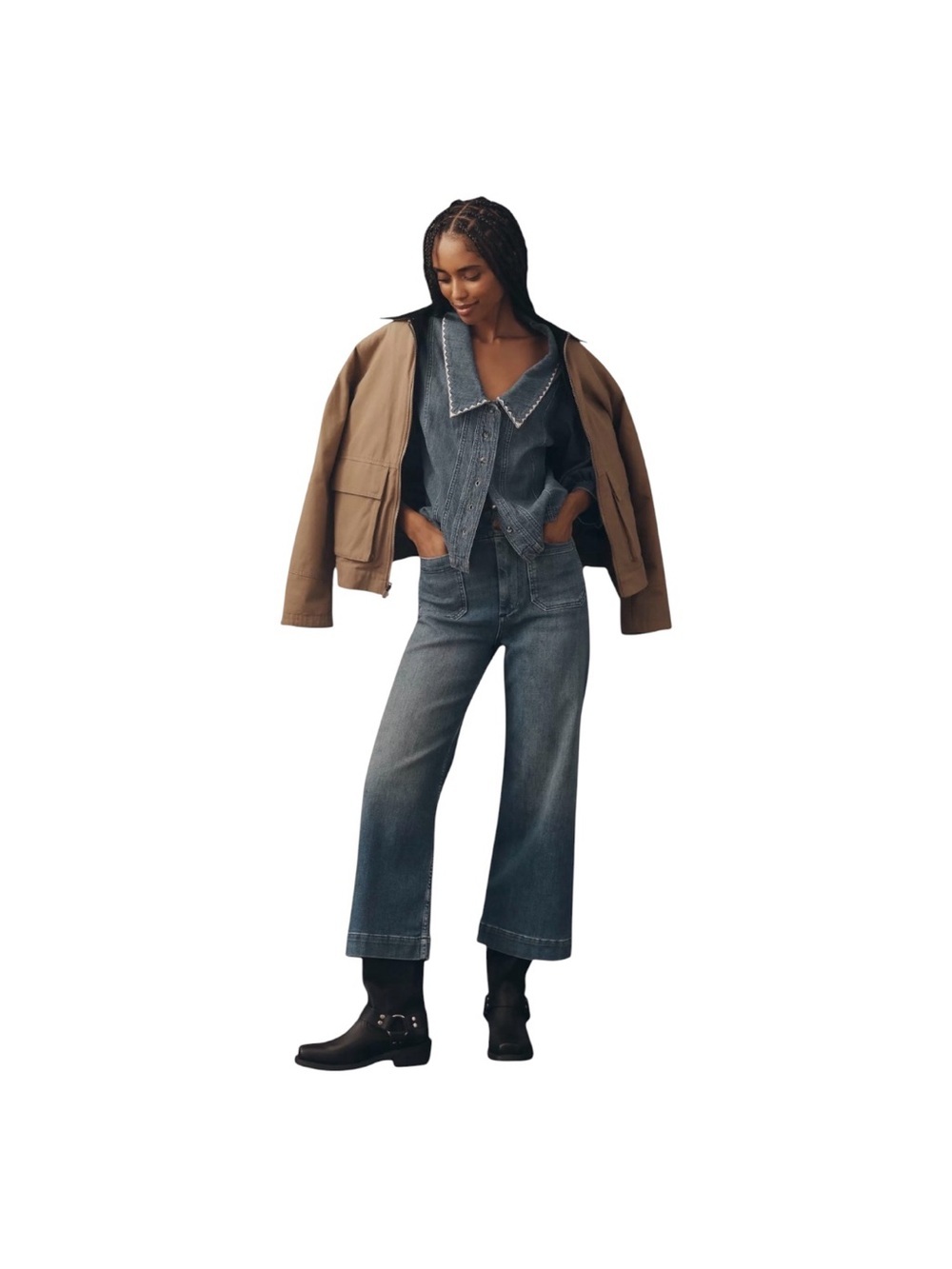 Anthropologie NWOT Maeve Collette Crop jeans - Picture 2 of 11
